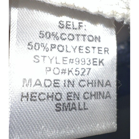 Aemi + Co Color Block Kangaroo Pocketed Hoodie EUC Size Small Blue & Cream - Picture 6 of 9